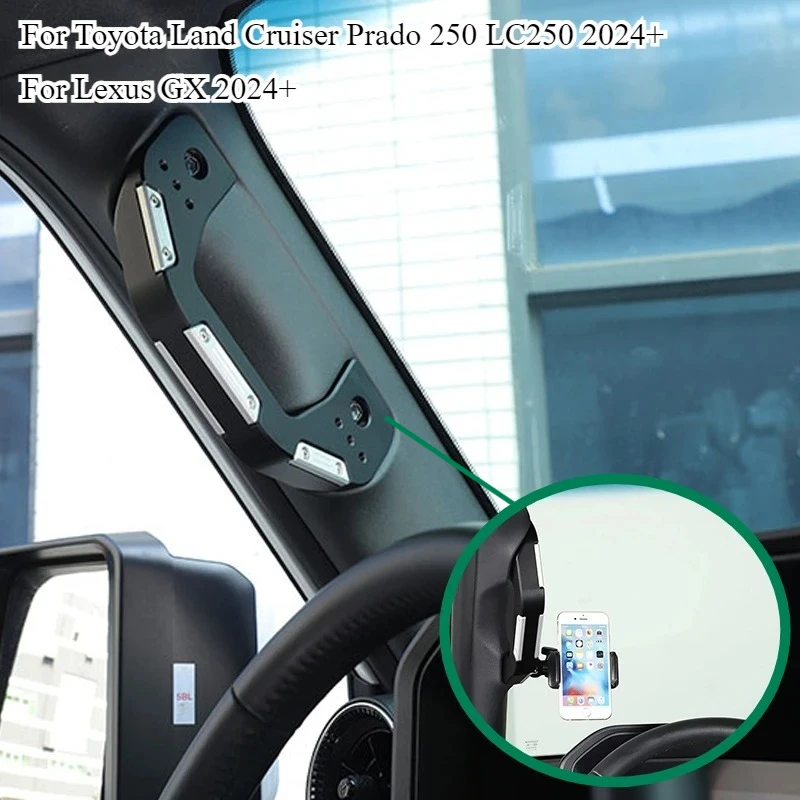 

For Toyota Land Cruiser Prado 250 LC250 2024 Lexus GX Car Interior Aluminum A-Pillar Door Handle Decoration Car toolAccessories