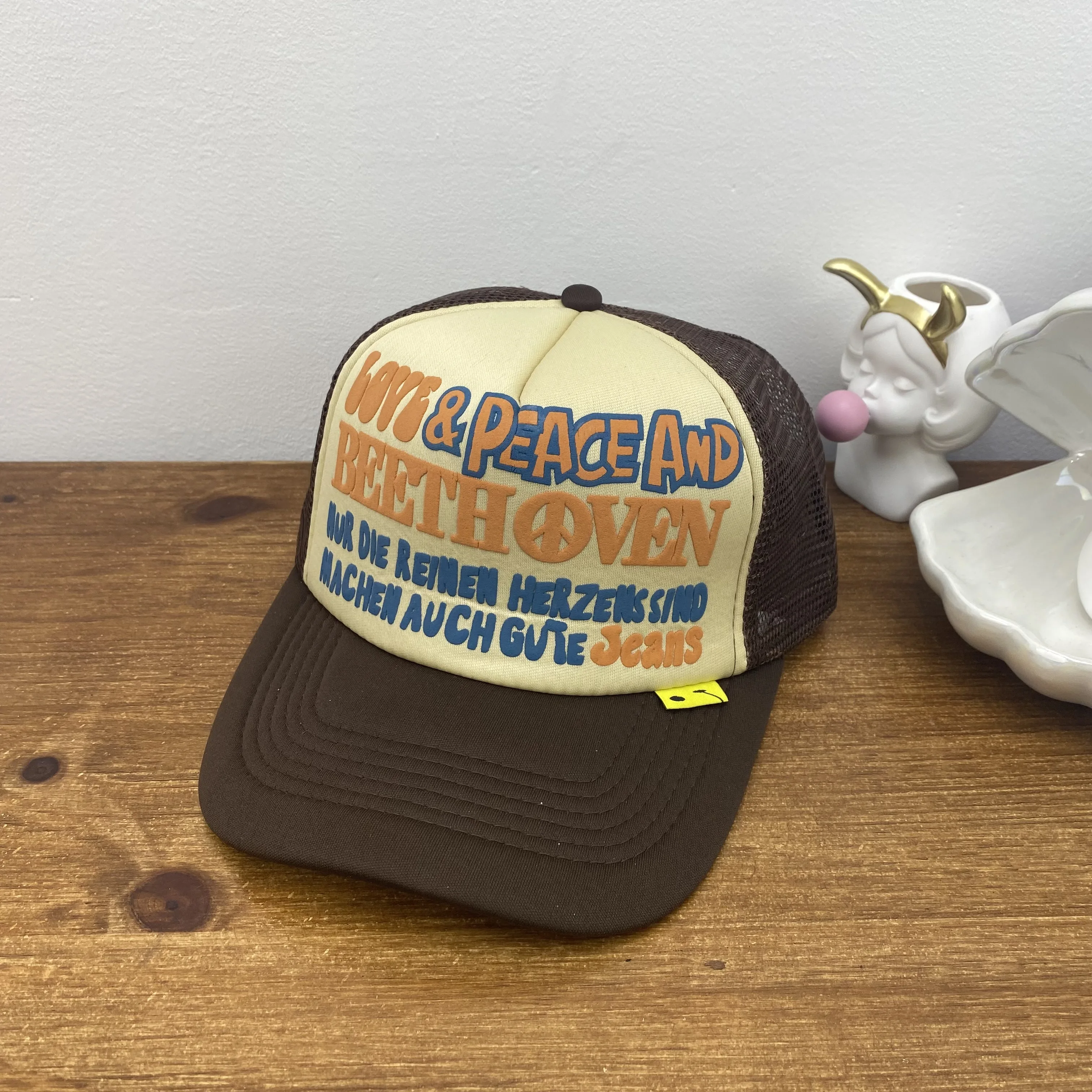 2022 Vintage KAPITAL czapki baseballowe mężczyźni kobiety wielokolorowy druk piankowy kapsel regulowany czapki z siatką MZ103