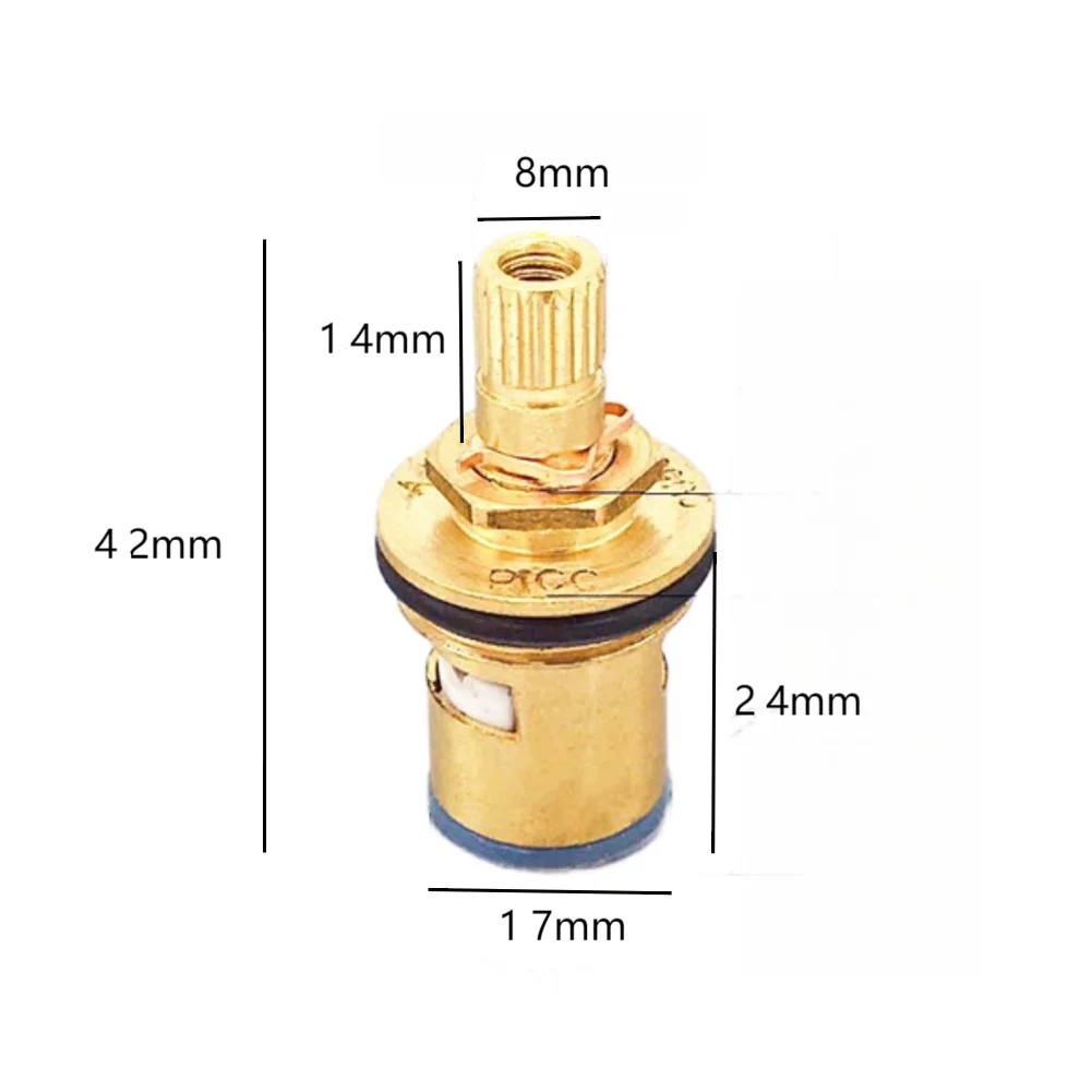 For Single Cold Faucets Copper Circlip Cold Disc Valve Core For Faucet Repair Smooth Operation Copper Construction
