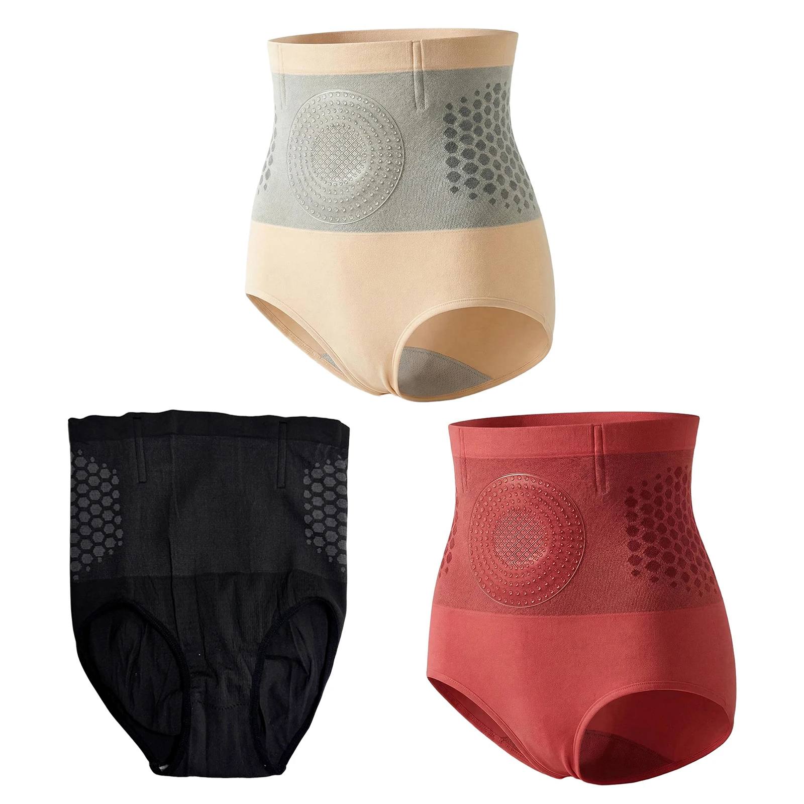 Nahtlose Damen-Shapewear-Höschen mit Hoher Taille, Atmungsaktive Waben-Kompressions-Shorts zur Fettverbrennung und Figurformung – Detail 9