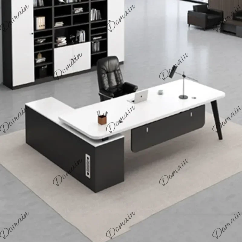 46 M Modern Study Office Desk Space Saving Design Large Nordic Aesthetic Luxury Office Desk Standing Mesa Ordenador Salon Furnit