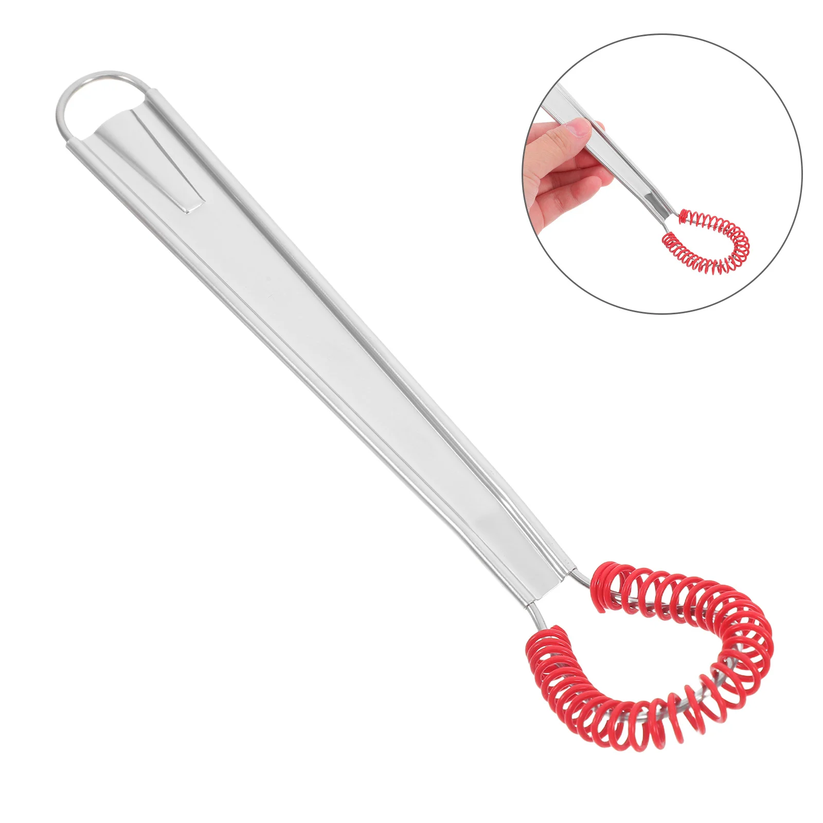 

2Pcs Stainless Steel Manual Spring Whisk Handheld Egg Beater Non-Stick Silicone Head Kitchen Mixer for Eggs Batter Mixing