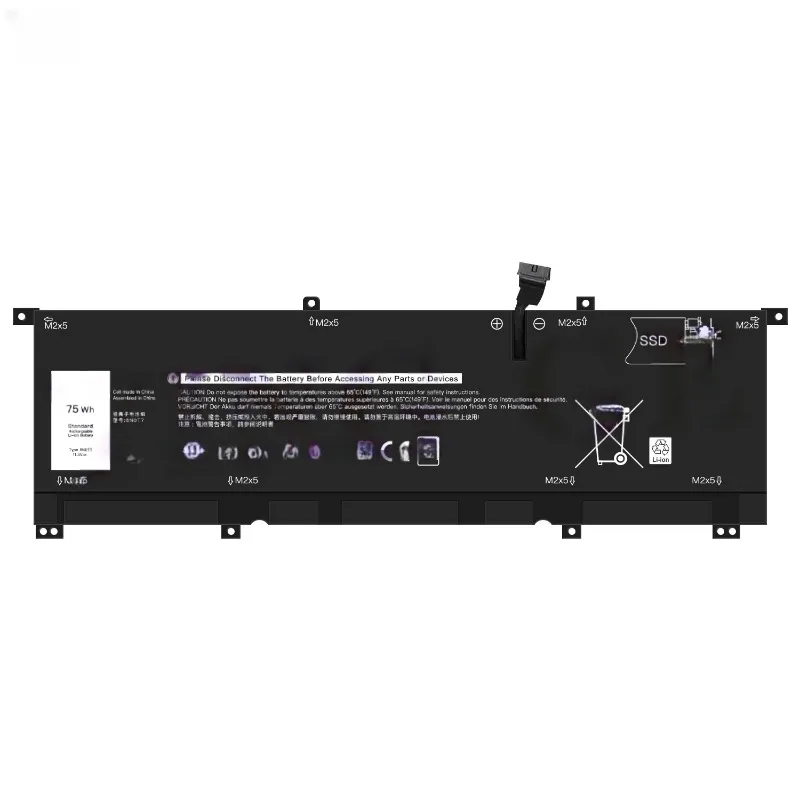 8N0T7 6578mAh Laptop Battery Compatible with Dell Precision 5530/XPS 15/9575/P73F Lithium Rechargeable Battery