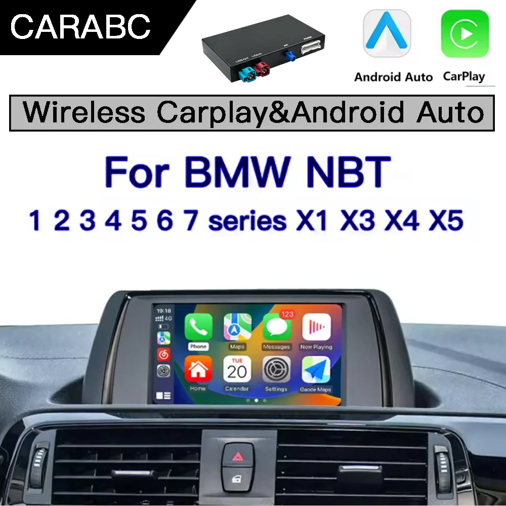 For BMW Wireless CarPlay Android auto Module NBT System 1 2 3 4 5 6 7 Series X1 X3 X4 X5 X6 MINI F56 F15 F48 F10 F20 F21 F30 F31