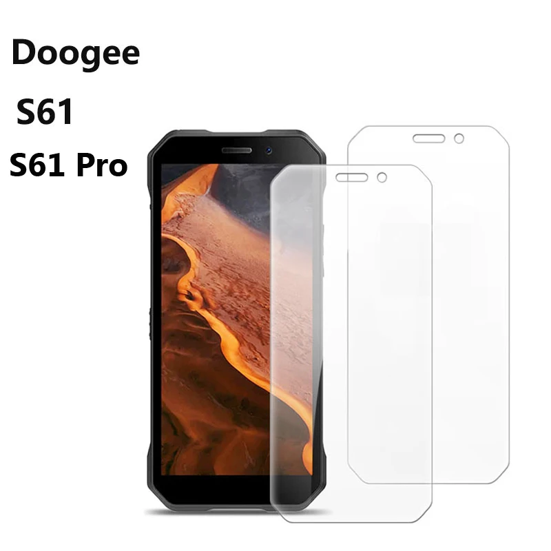 2-1PCS Tempered Glass For Doogee S61 Pro Screen Protector Smartphone Film Glass Cover For Doogee S61 S61Pro Pelicula De Vidrio