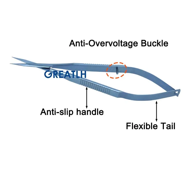 Titanium Alloy Westcott Tenotomy Scissor Tissue Scissors Ophthalmic Scissors Eyelid Tools Ophthalmic Instrument