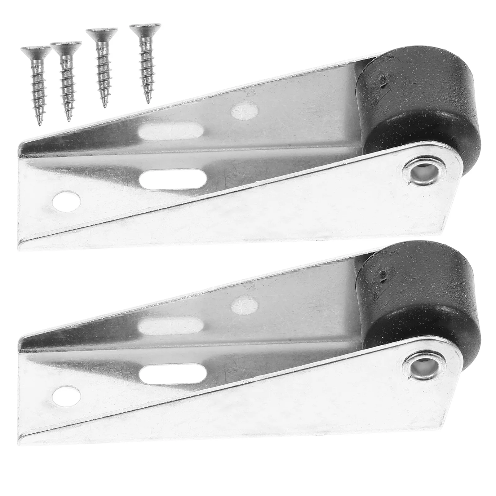 Ruote portanti mobili da 2 pezzi Ruote a rulli grigie circolari silenziose per binari verticali per porte della stalla Fienile hardware scorrevole nero