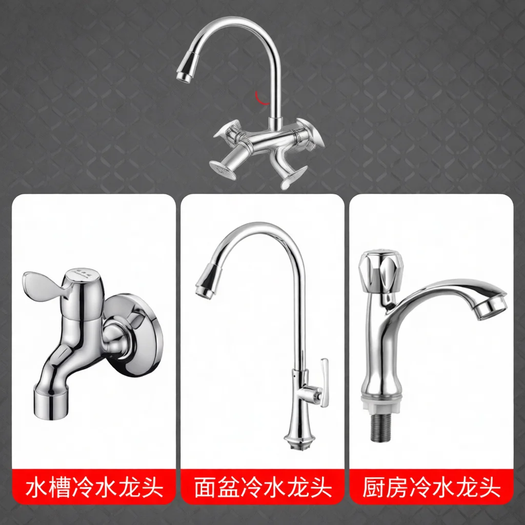 Faucet Handle Knob Replacement Part Repair Accessory Angle Valve Kitchen Washbasin Plumbing Hardware Maintenance Switch Tool