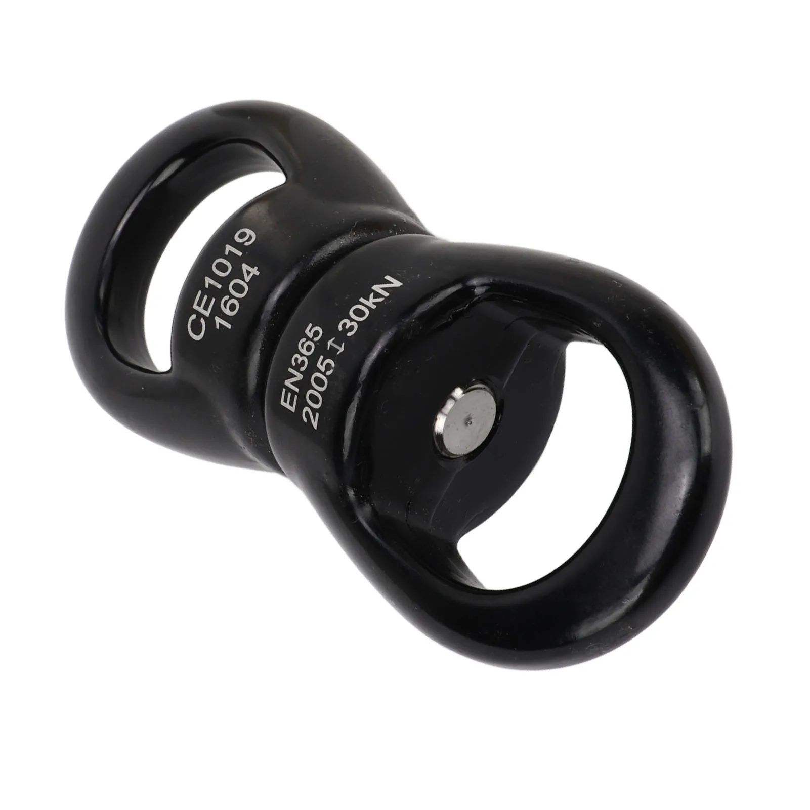 Aluminum Alloy Climbing Swivel Connector 360 Degree Rotation High Load Bearing Rotating Link Connector Smooth Surface Black