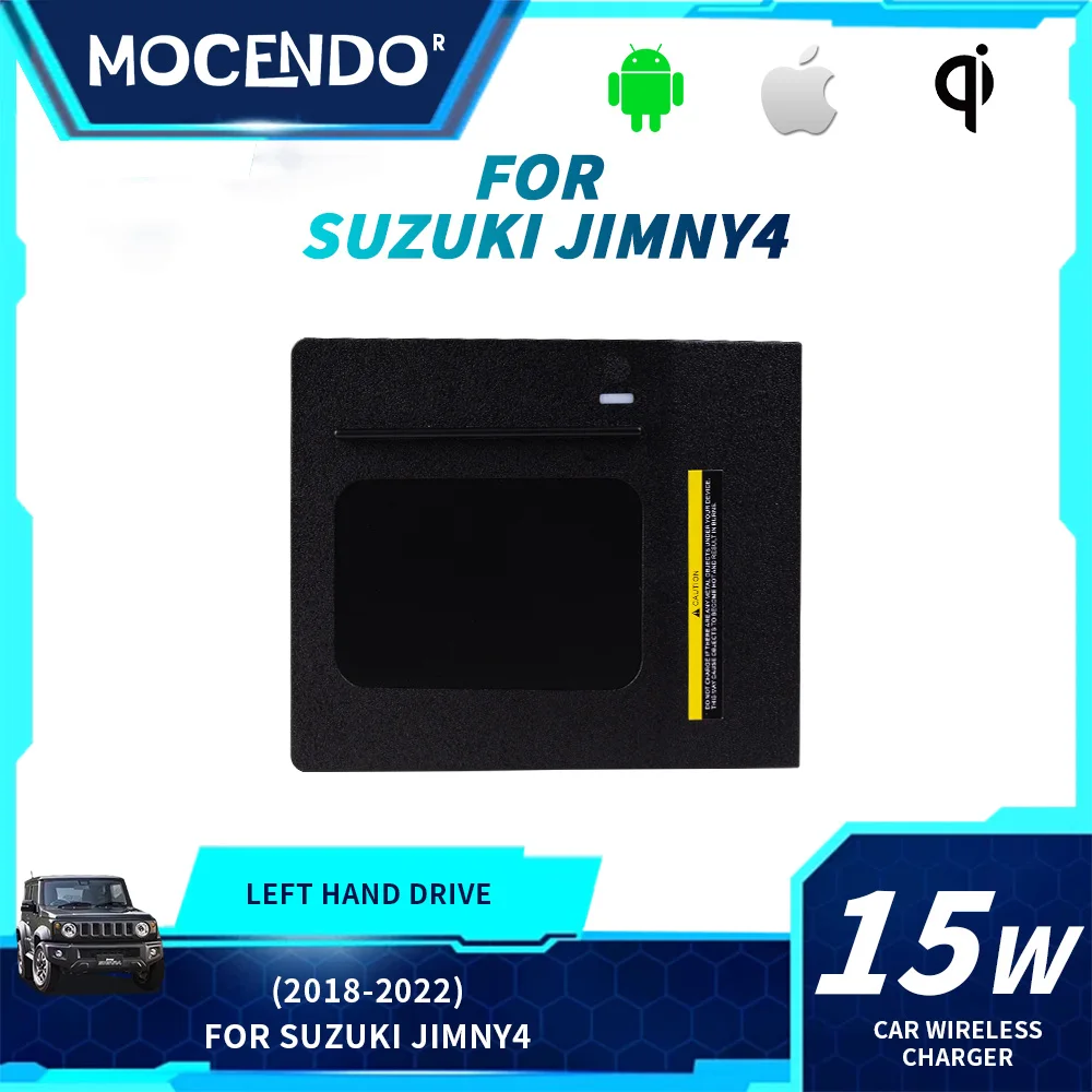

Беспроводное зарядное устройство Qi для телефона в автомобиль, совместимое с Suzuki Jimny JB64 JB74, аксессуары, адаптер для быстрой зарядки 15 Вт, панель-зарядка 2
