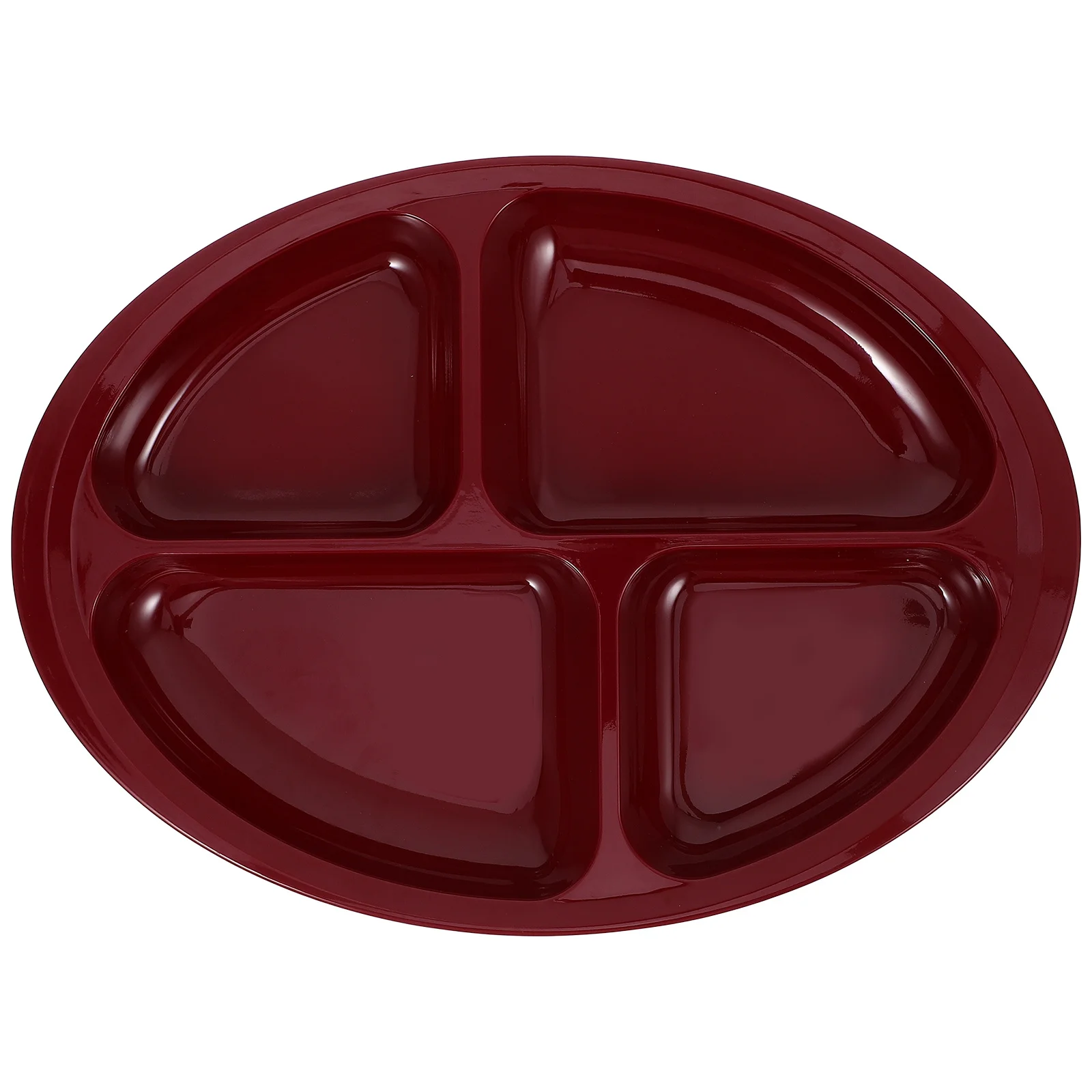 

Reusable Melamine Divided Plate Anti-Slip Food Tray Multi-Grid Dinnerware for Elderly Adults Special Needs Portion Control