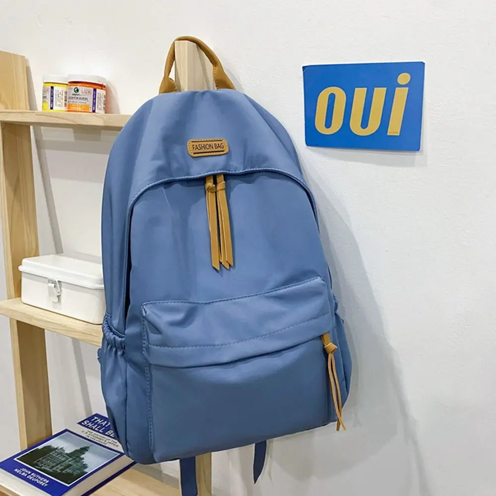 Japan and South Korea New Solid Color Backpack Student School Bag Teenage Girls Simple Large-capacity Backpack Rucksack Bags