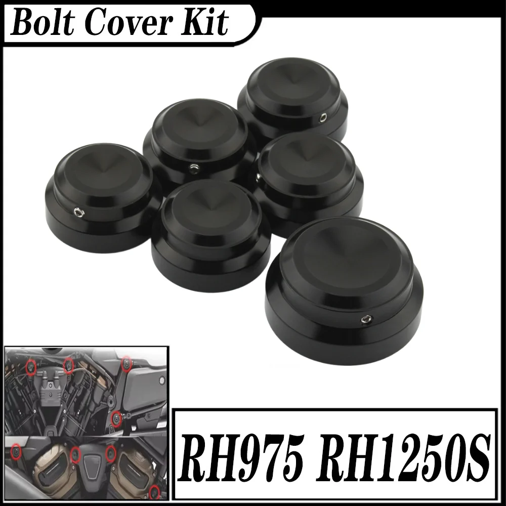 

FOR Harley Nightster 975 RH975 Sportster S 1250 RH1250S Engine Intake Bolt Cover Kit 6Pcs Aluminum Black