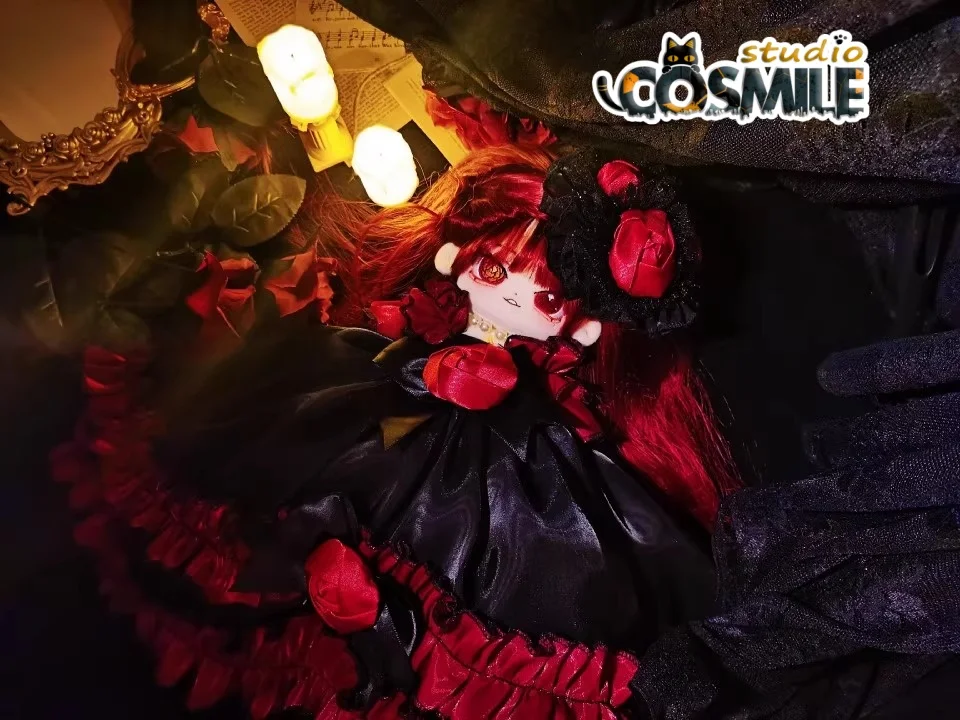 

Red Roses Countess Gothic Vampire Waltz Ball Gorgeous Dress Stuffed 20cm 30cm 35cm Plush Doll Accessories Doll’s Clothes KN
