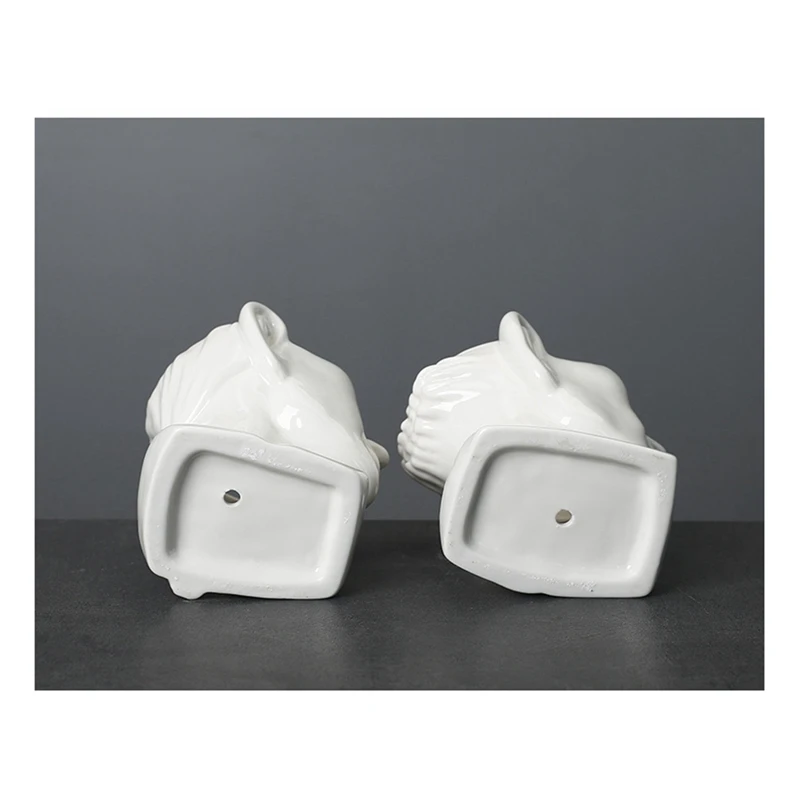 PORK-Portrait تمثال زهرية زارع الشمال عصاري اناء للزهور السيراميك داخلي سطح المكتب النبات الديكور مع ثقب الصرف