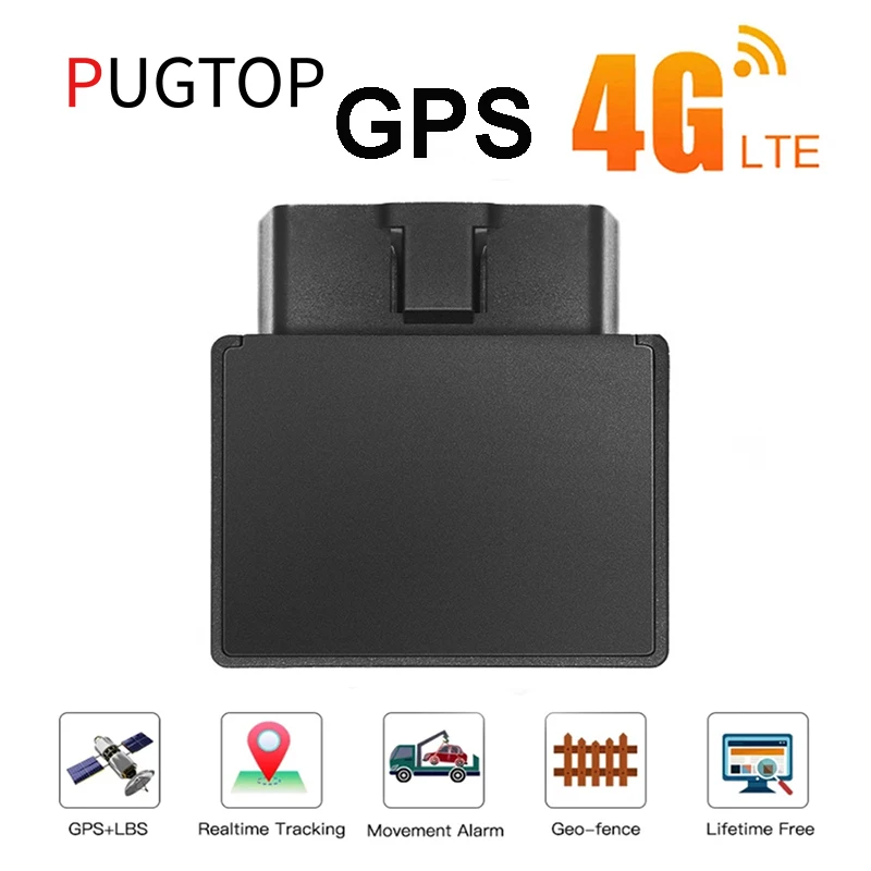 OBD2 GPS Tracker Mini Elm327 Let Real Time Tracking Anti-Lost Sim Positioner Alarm Ignition Status Detection Car 4G GPS Locator