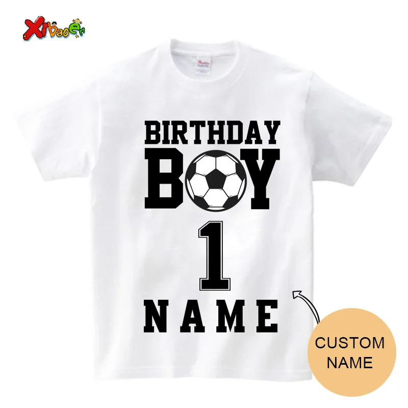 soccer birthday shirt boys Football Kids TShirt Baby Body Suit Cotton Summer Family Matching Sets Mom Dad Children Match Clothes