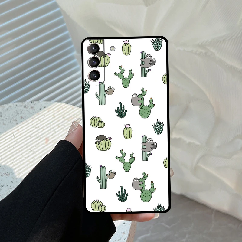 Cacti Sloths Case For Samsung Galaxy S23 Ultra S20 FE S21 FE S8 S9 S10 Plus Note 10 20 S22 Ultra Cover