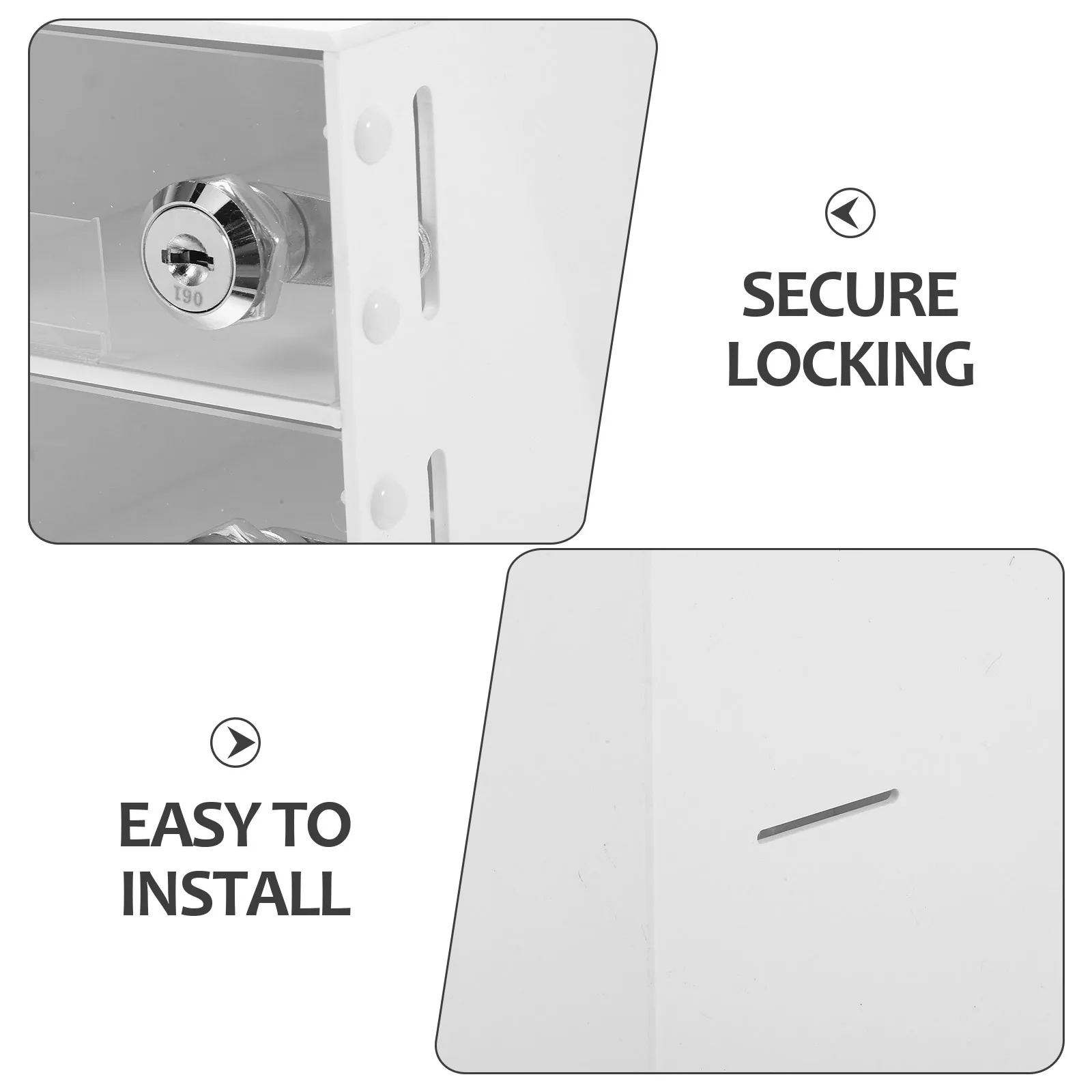 Phone Storage Cabinet 4 Compartment Acrylic Organizer with Lock System for Workplace School Cell Phone Management Container