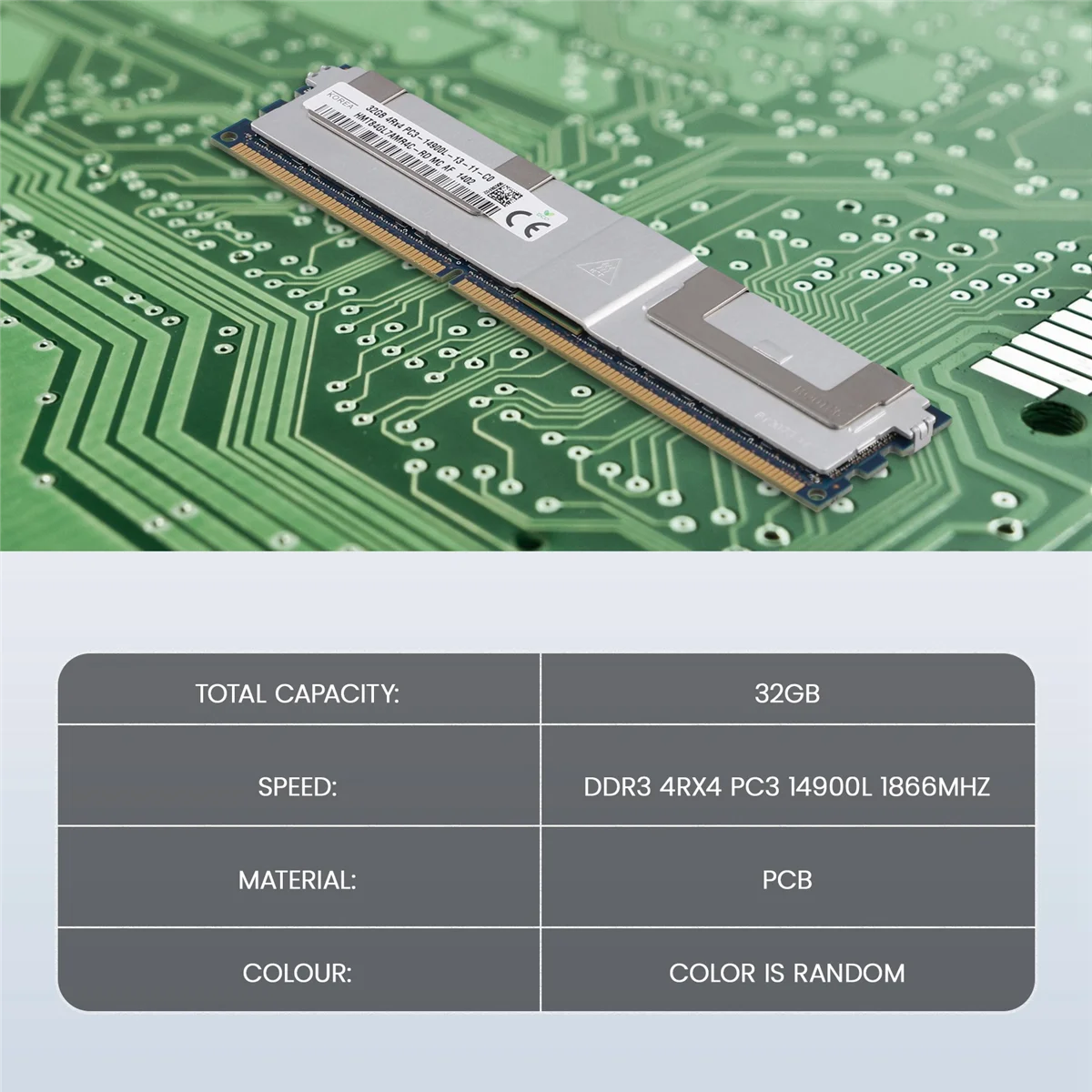 OOKU-DDR3 32GB REG Server RAM Memory 4RX4 PC3 14900L 1866Mhz REG Server Memory