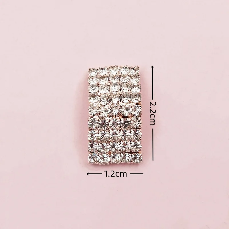 20pcs farfalla cuore ovale strass lega bottone fibbia tallone per abbigliamento capelli da sposa copricapo borsa scarpe accessori ornamento