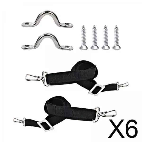 

Adjustable Bimini Top Straps Nylon and Stainless Steel Eye Straps with Snap Hooks for Boat Canopy Awning and Cover Installation