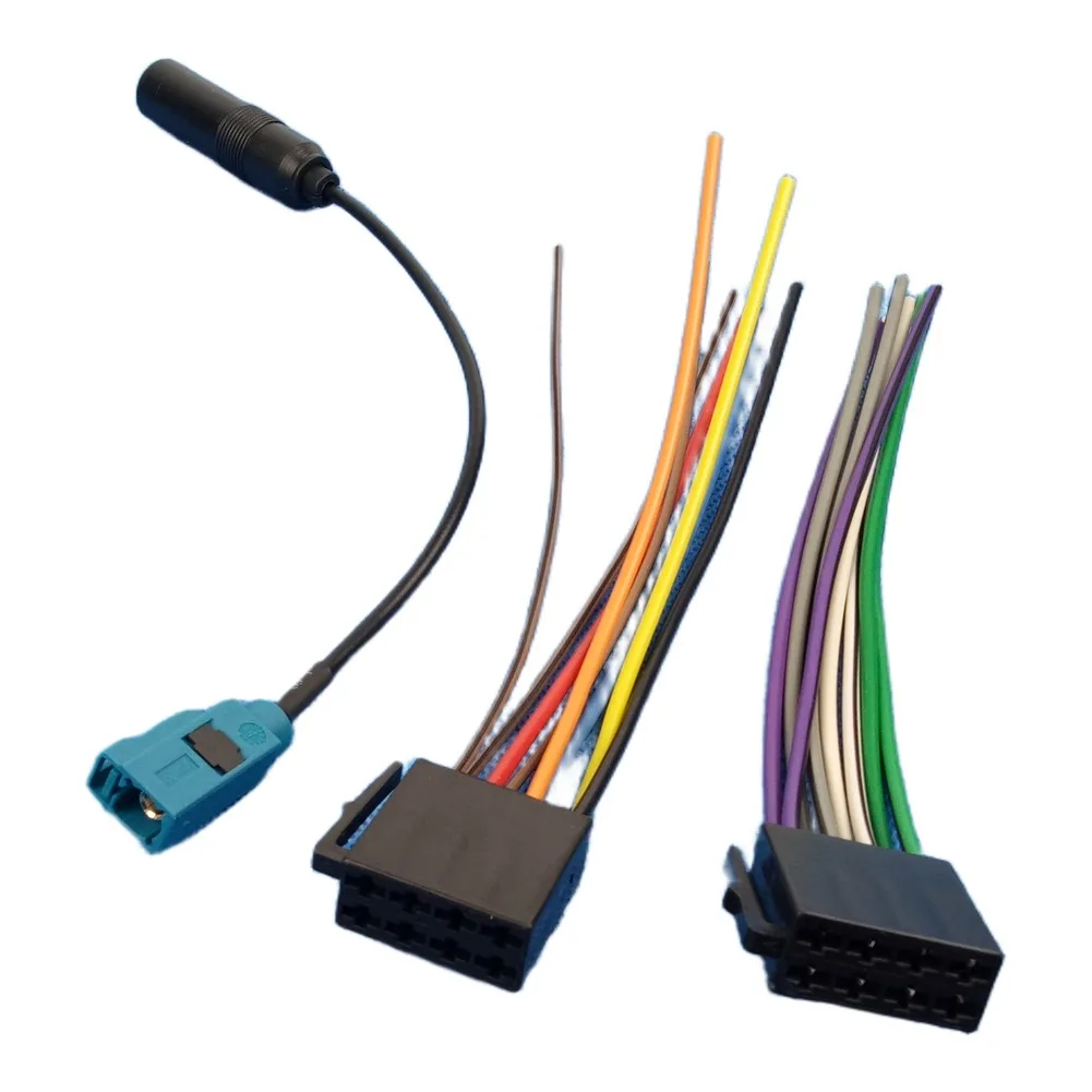 Antenna Wire Harness Adapter Female Wiring Harness Car Radio Adaptor For Golf For Jetta For Skoda Connector Wire Electronics