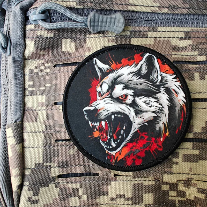 2026 New Wolf Tactical Patch, Military Morale Badge, For Clothing, Hats, Backpacks, Tactical Gear, Hook and Loop