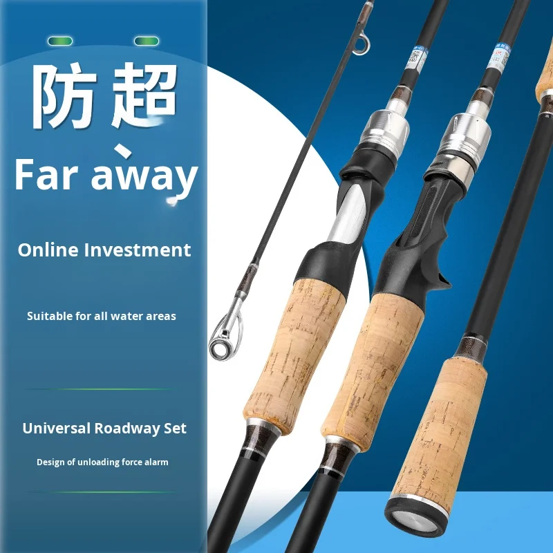 Medium Fast Straight Handle Long-Cast Fishing Rod for Carp Marlin Bass Carbon Material Road Sub-rod M Hardness for Bottom EVA