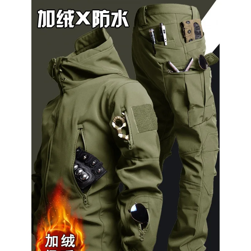 

Technical Jacket Waterproof Windproof Tactical Jacket Outdoor Mountain Mountaineering Jacket Utility Military Workwear Coat