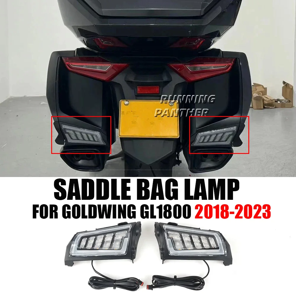 

Motorcycle Rear Saddlebag Saddle Bag Turn Signal LED Lights Lamp For Honda Goldwing Gold Wing GL1800 Tour 2018-2023 2022 2021