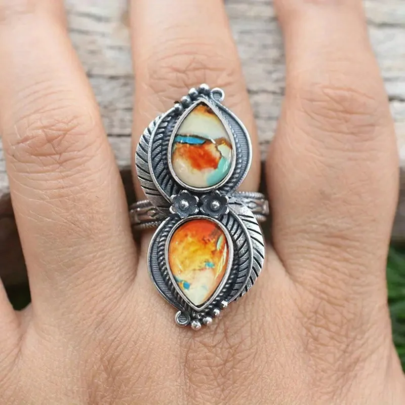 New Bohemian Style, Passionate and Fiery Jewelry, Women's Antique Style, Exaggerated Sunset Stickers, Vacation Style Accessories