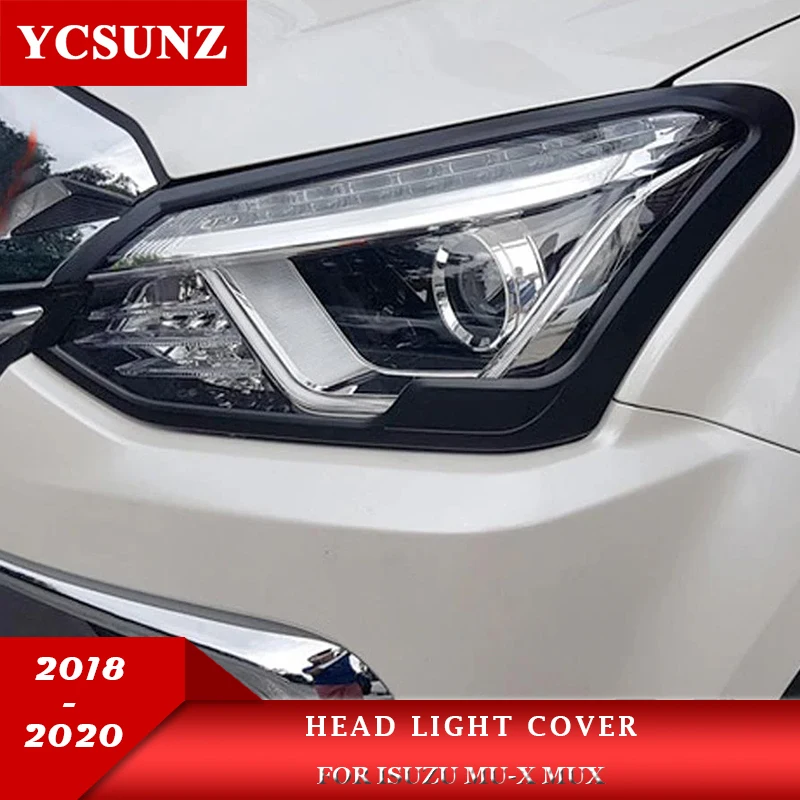 

ABS Head Light Cover Accessories For Isuzu Mu-x Mux 2018 2019 2020 Car Exterior Parts YCSUNZ