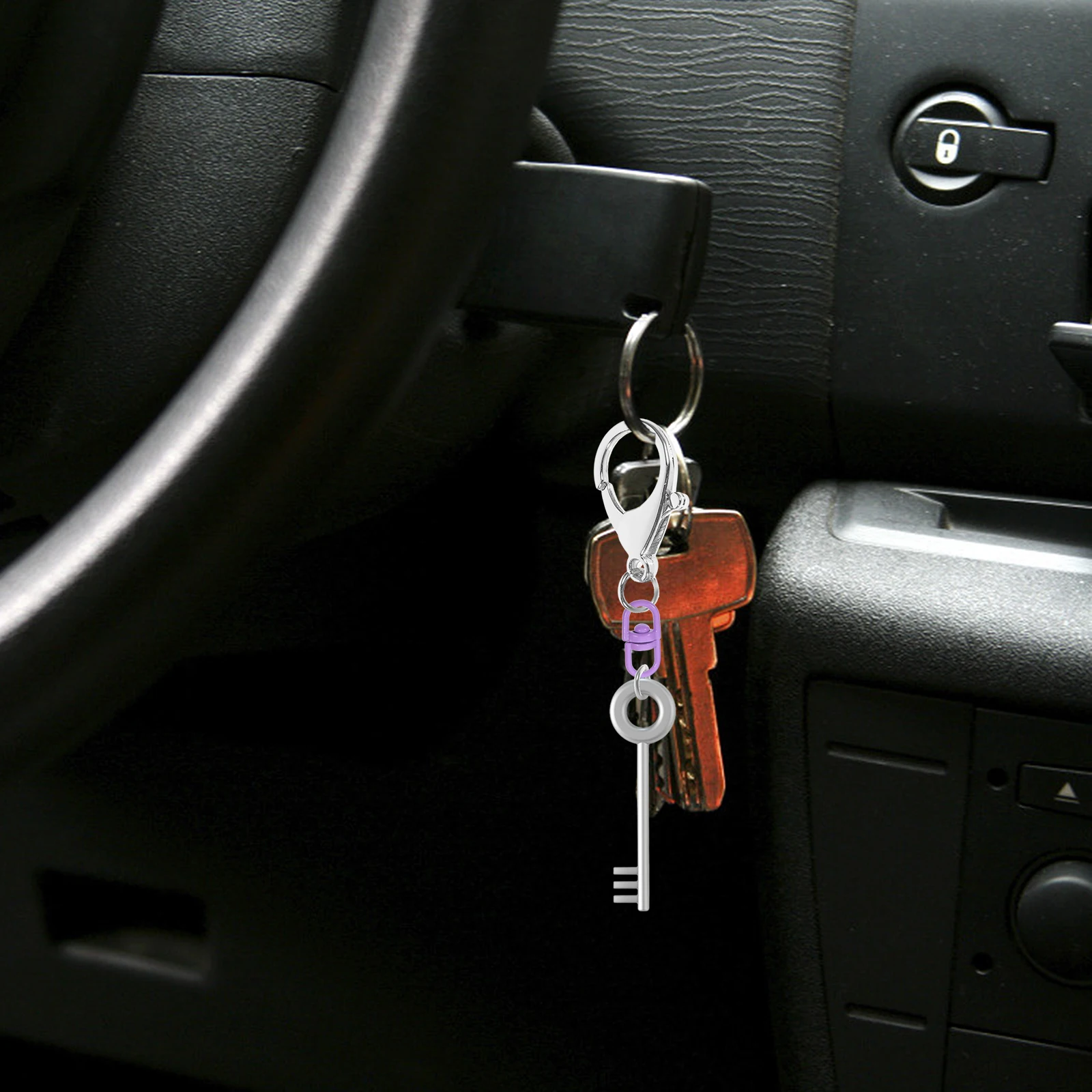

50pcs Rotating Buckle Keyrings Eight Shaped Zinc Alloy Swivel Clasp Metal Connectors Craft Jewelry Accessories Connector