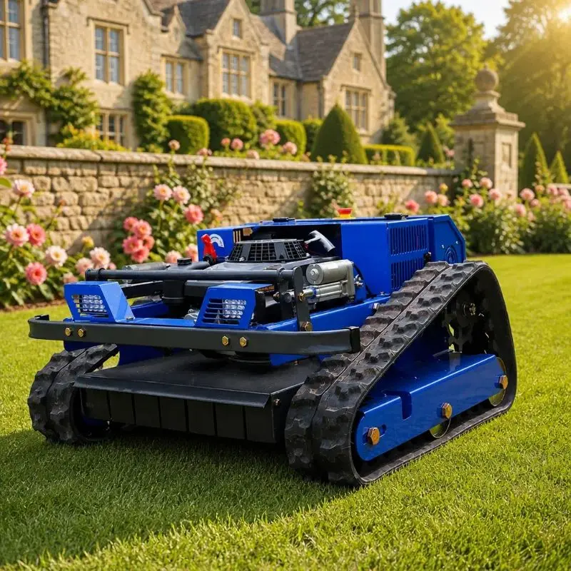 Customized CE EPA Brushless Motor Tracked RC Robotic Mower Easy Assembly Low Noise for Yard
