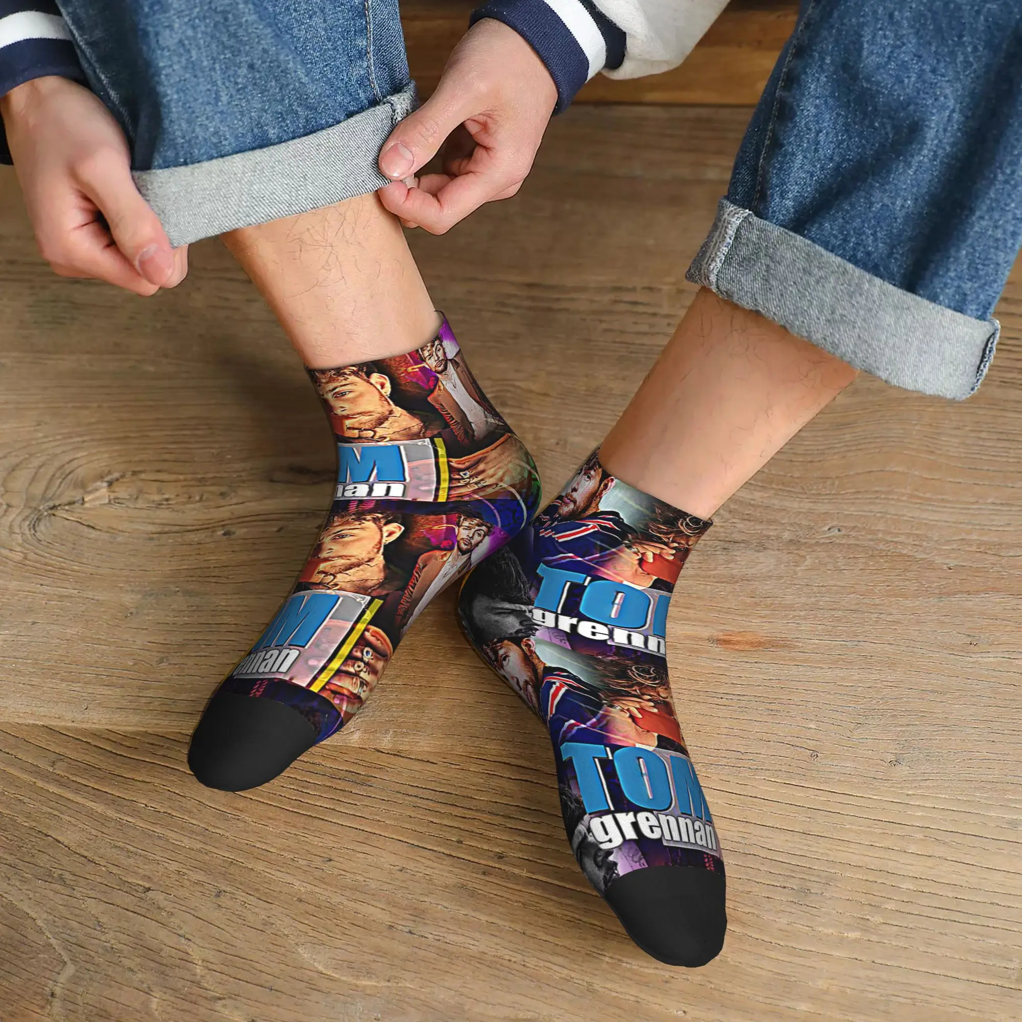 

Всесезонные носки Tom grennan Harajuku, супер мягкие спортивные носки средней длины, мягкие чулки в стиле хип-хоп для мужчин и женщин, подарки