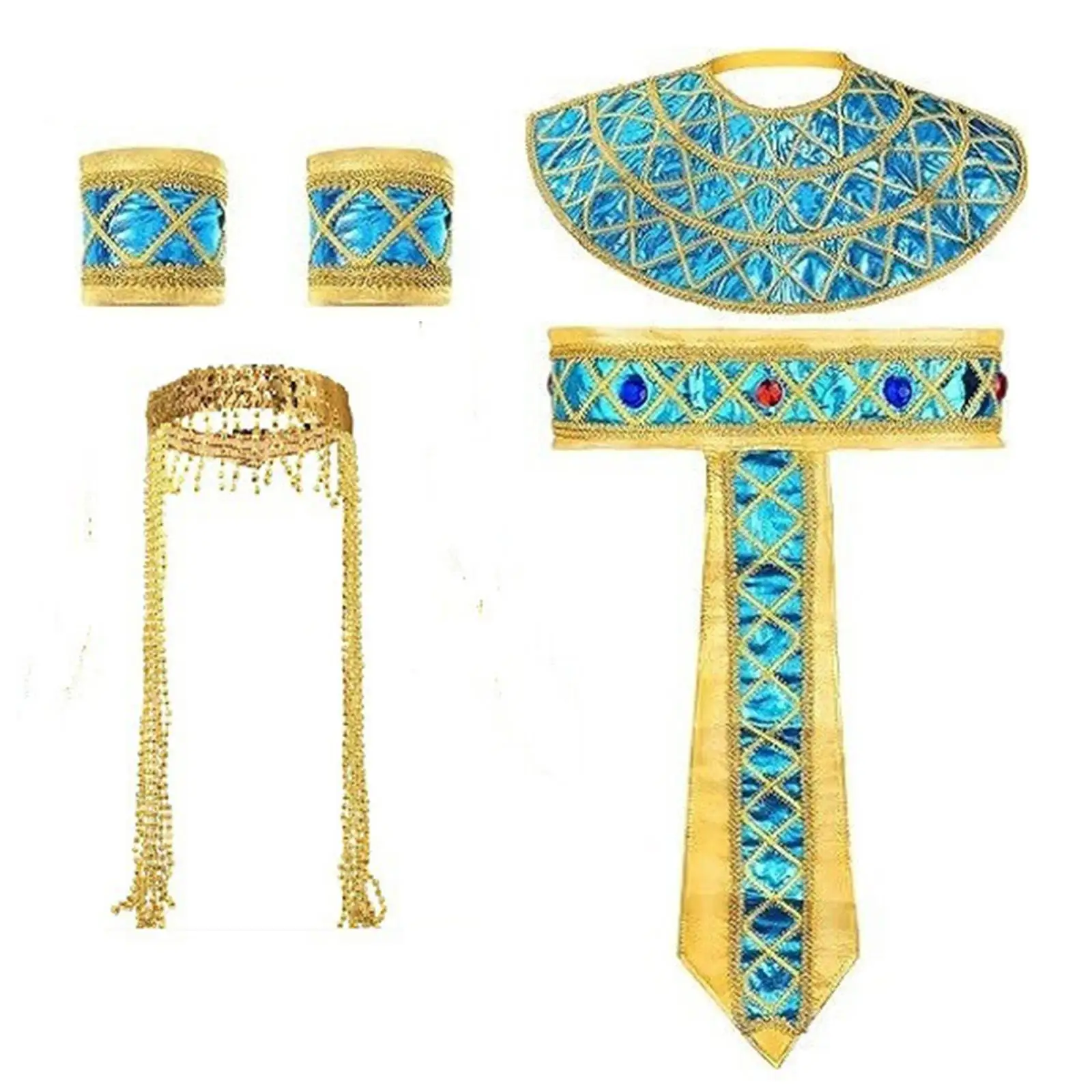 Womens Egyptian Costume Classic Collar Headpiece Cleopatra Costume for Party Role Play Cosplay Carnival Holiday Pageant Clothes