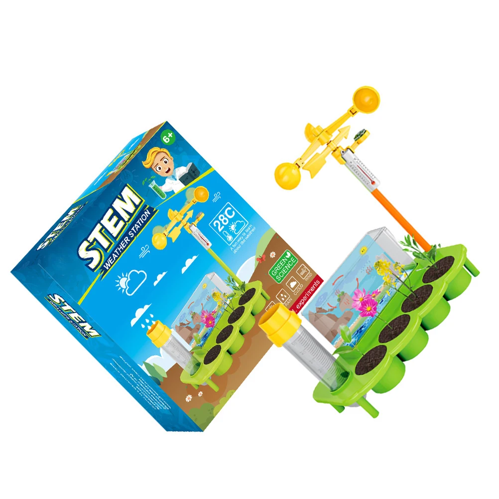 

Plants Flower Growing Meteorological Station Toy for Kids Safe Eco Friendly Weather Monitoring STEM Rainfall Observation