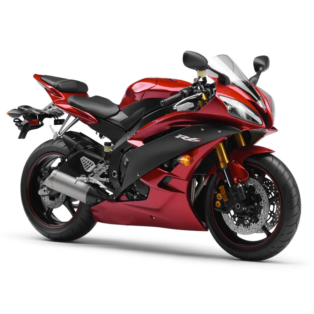 Vinho vermelho fosco preto clássico esquema de cores da motocicleta para yamaha yzf600 r6 2006 2007 kit carenagem completa carroçaria injeção carenagem