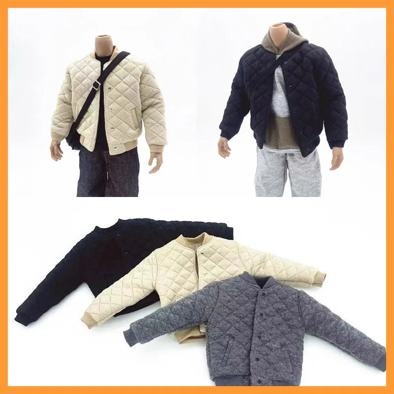 1/6 Scale DG061 Three Color Optional Diamond Grid Design With Cotton Baseball Jacket Fit 12inch Action Figure Model Toys  ﻿