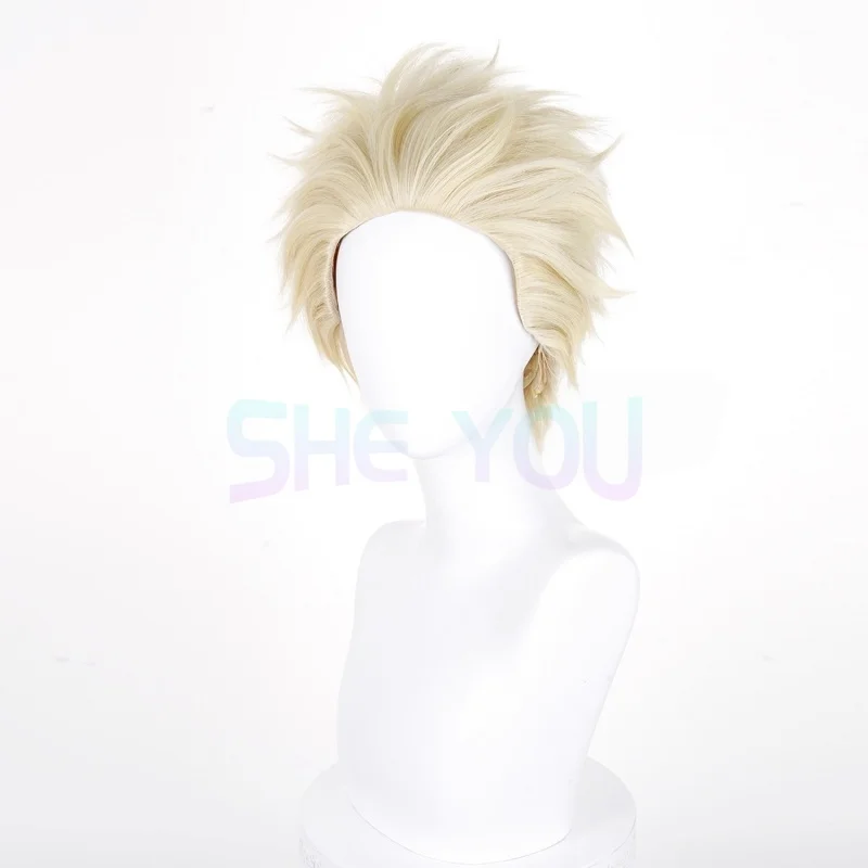 Anime The Fragrant Flower Blooms with Dignity Rintaro Tsumugi Cosplay Wig Ear Clips Kaoru Hana wa Rin to Saku Blonde Hair Party