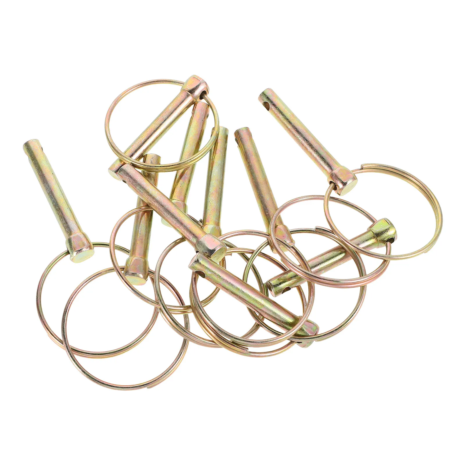 10Pcs Farm Tractor Locking Pins Heavy Duty Round Linch Pins Ring Clips for Trailers Mowers Trucks Agricultural Vehicle Safety