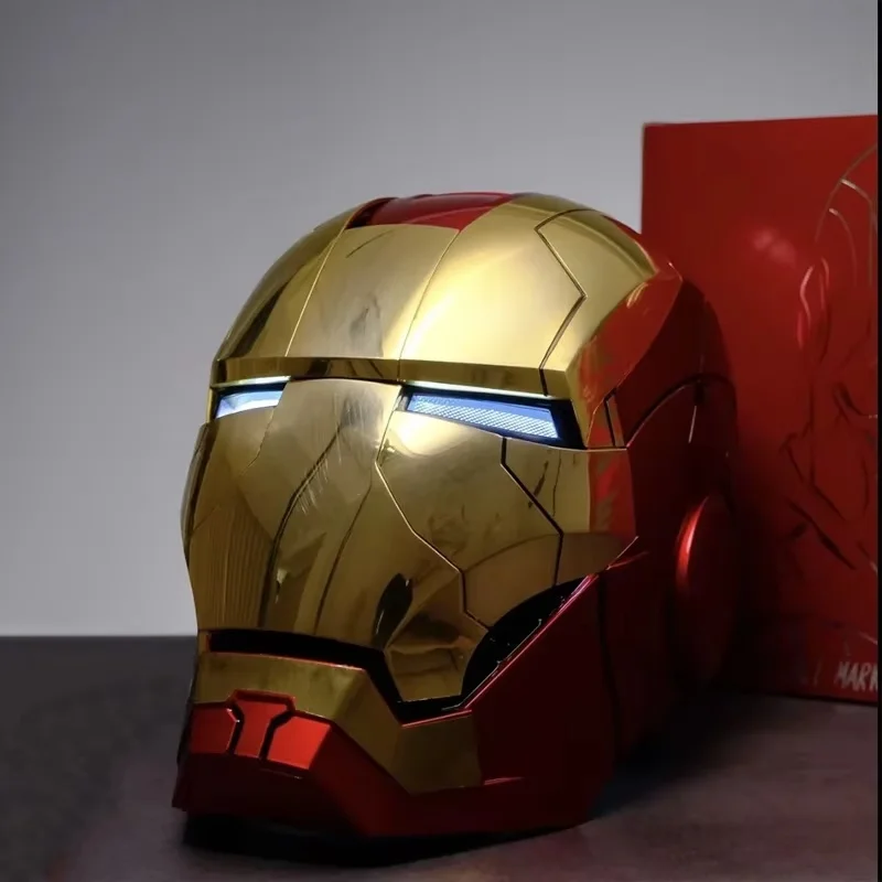 

MK5 1:1 Scale Iron Man Helmet Collectible Wearable Voice Control Tri Modes Glowing Opening Closing Jarvis Mask For Adult Cosplay