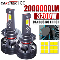 H7 H4 Led 2000000LM 3200W Double Copper Tube Light For Car H1 H8 H11 H3 6000K 12V Car 24V Truck 9005 HB4 9006 Led Headlight Bulb