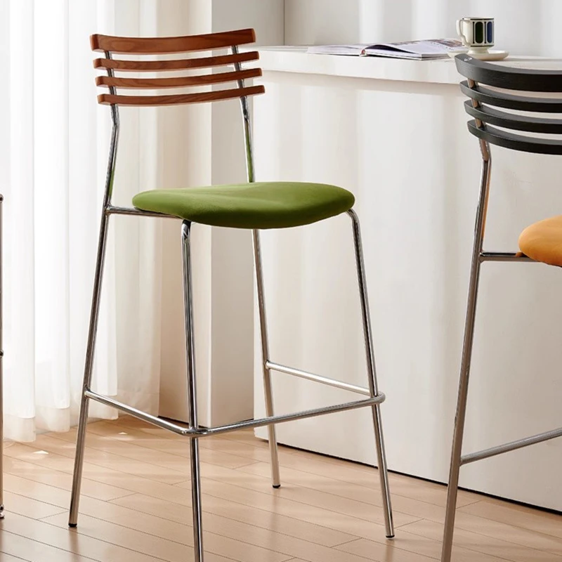 كراسي بار حديثة إسكندنافية مصممة للمطاعم ومقاعد بار معدنية مريحة وناعمة للاسترخاء أثاث عصري من Sillas Para Comedor