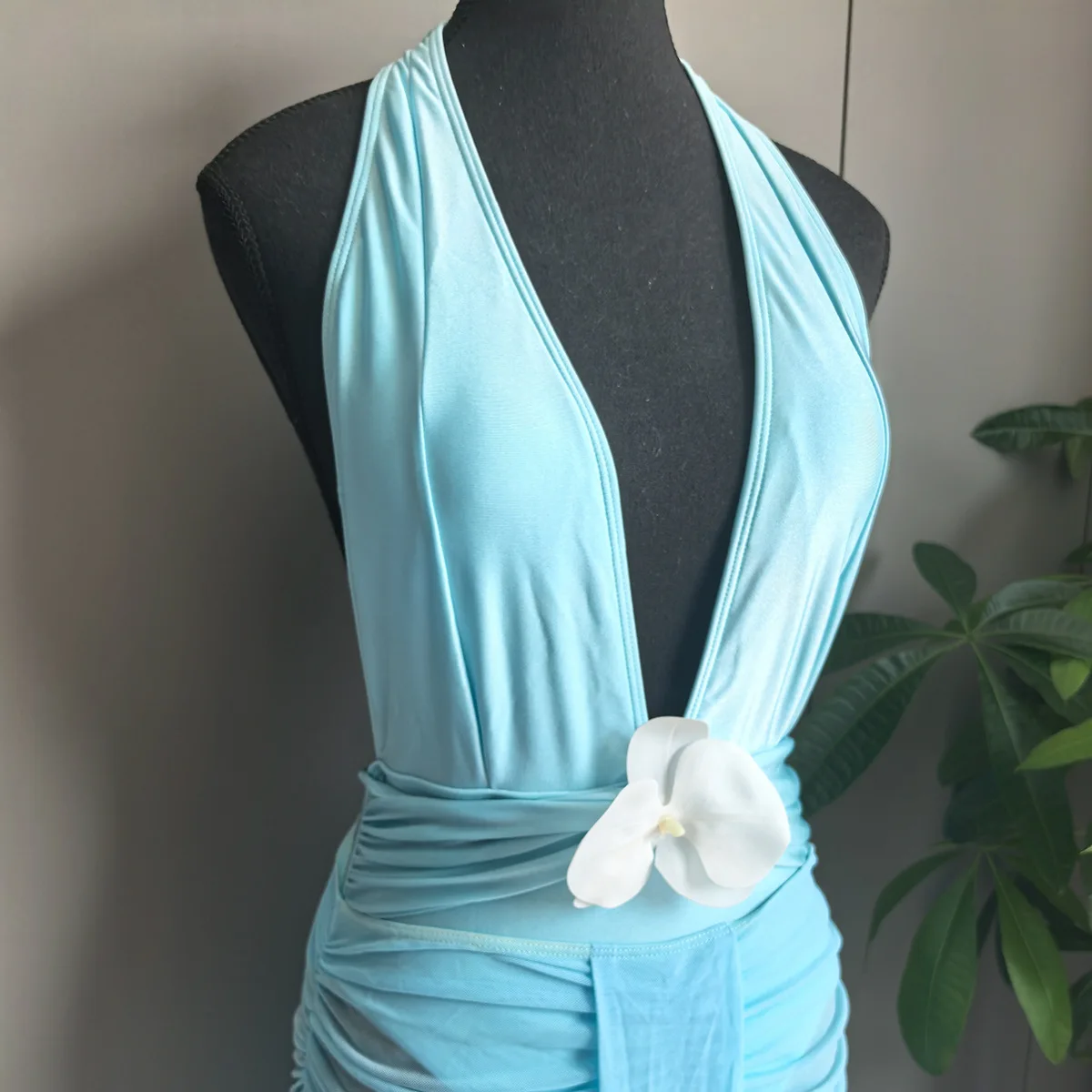 2025 Sexy Women One Piece Swimsuit Female Swimwear High Waist Monokini Swimming Suit Maxi Dress Bathing Suit Beachwear Cover Ups