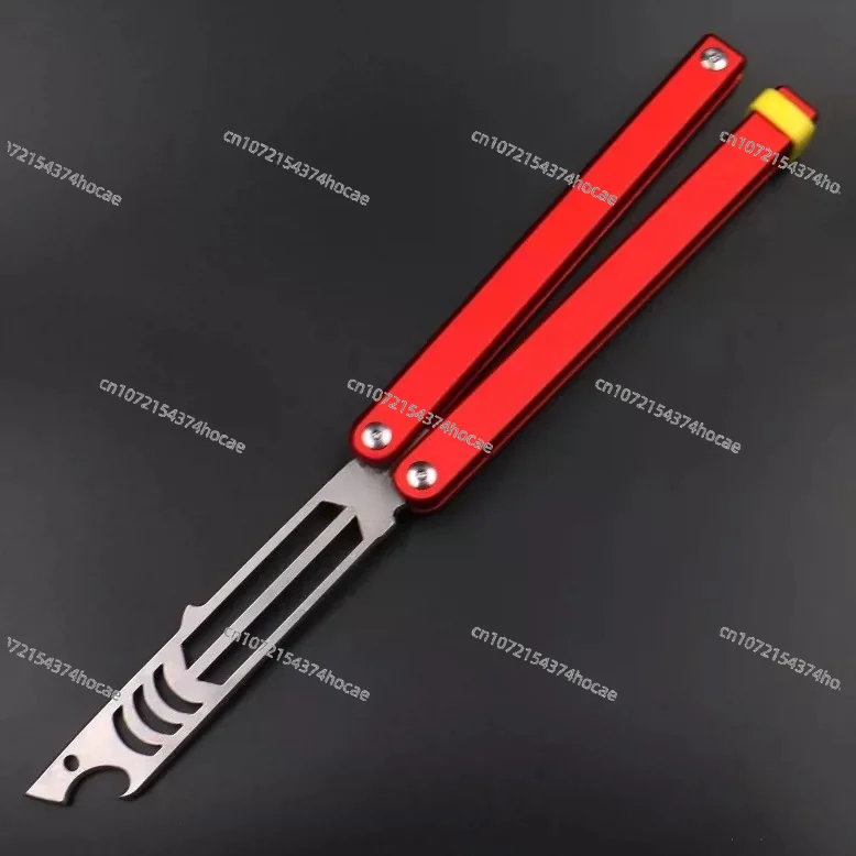 V3 Bottle Opener Folding Practice Trainer, Aluminum Handle with Bushing Structure EDC Training Tool