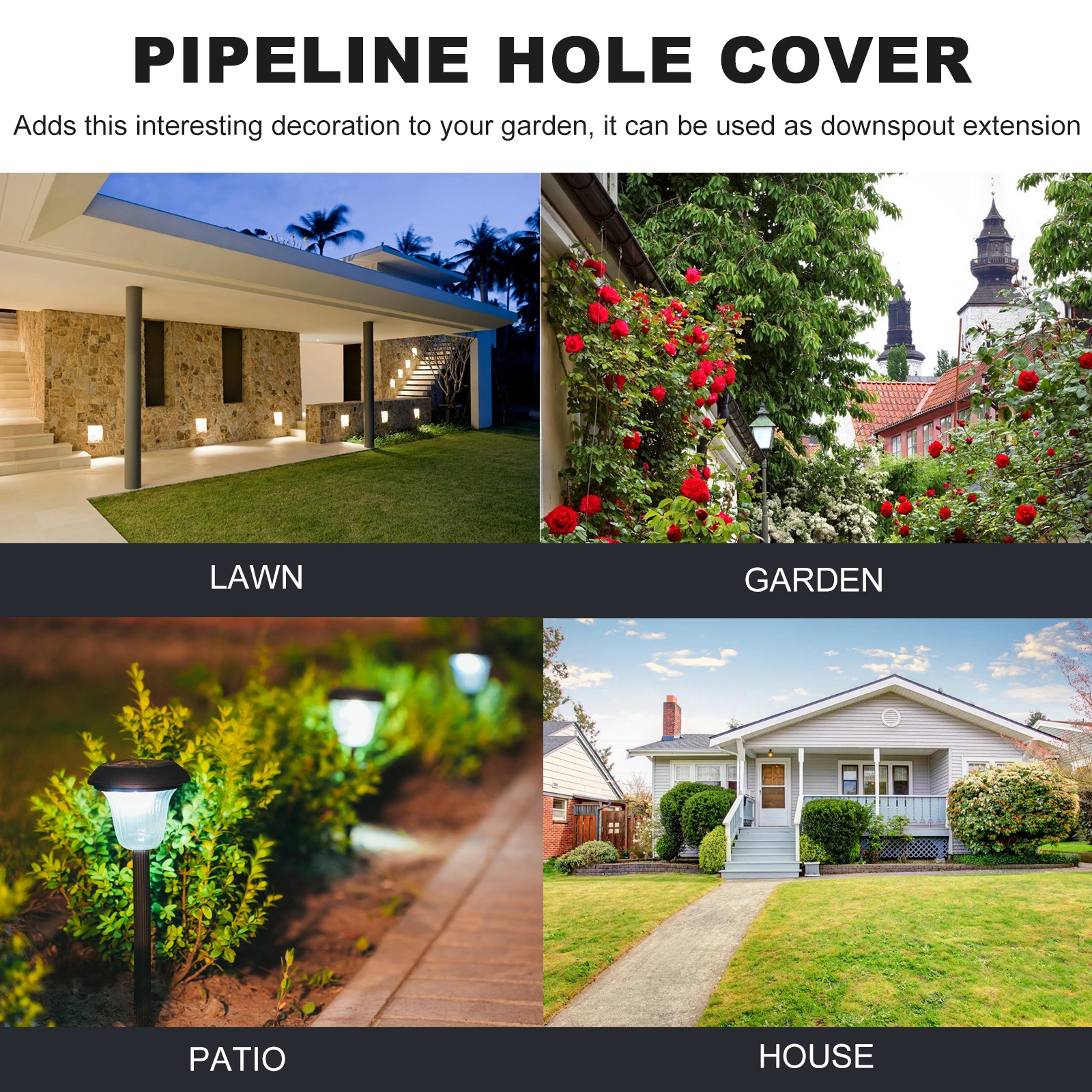 

Resin Gnome Downspout Extension Cover Decorative Garden Drain Spout Diverter Weather-Resistant Craft Downspout Extension Cover