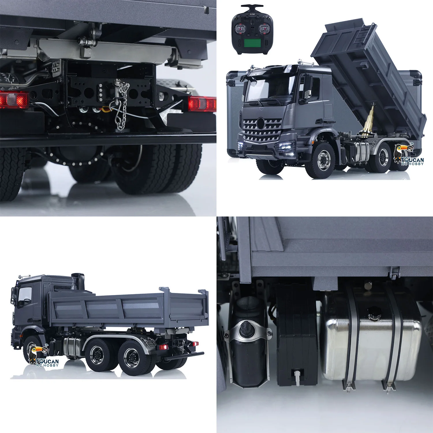 

Игрушки 1/14 Гидравлический радиоуправляемый самосвал 6x6 Металлический радиоуправляемый готовый самосвал 3-скоростной автомобиль с коробкой передач Световой звук Автомобили для мальчиков