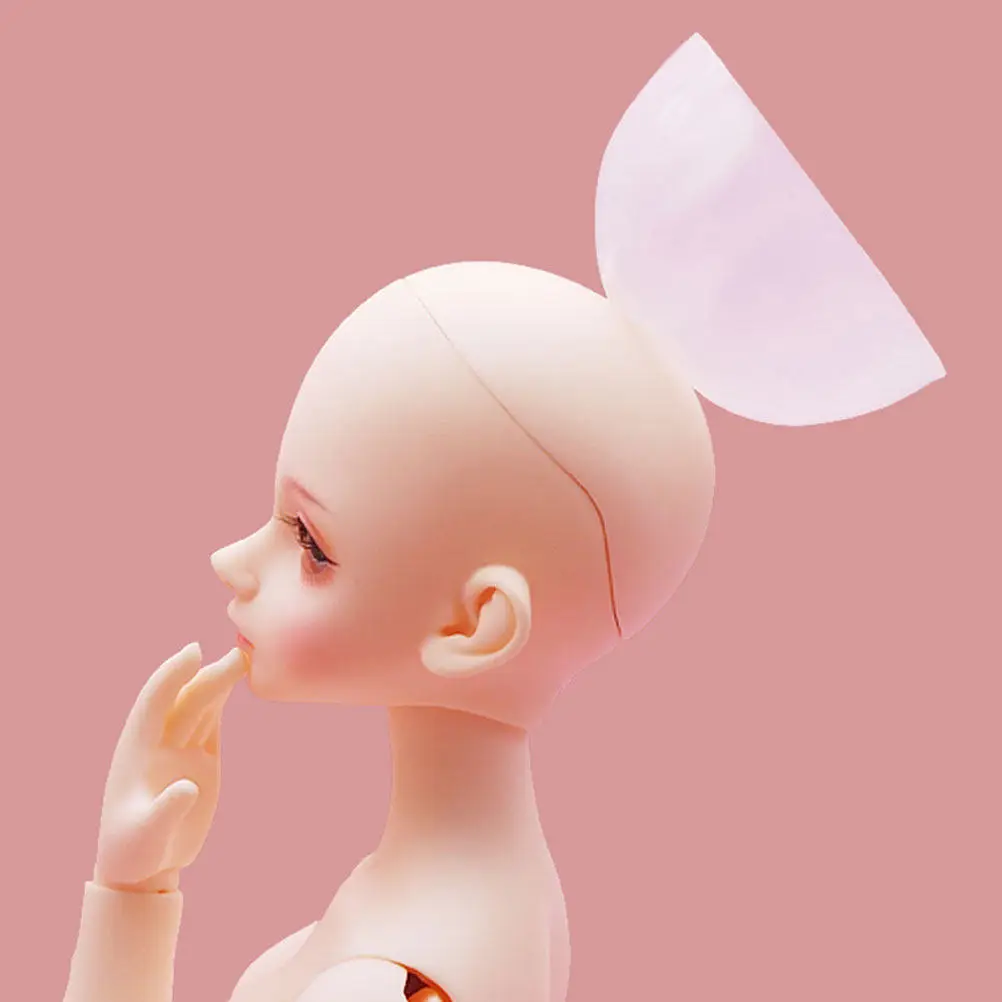 

2 шт. прозрачные силиконовые колпачки для BJD кукол, противоскользящие защитные накладки на голову, аксессуары для защиты волос, товары для коллекционеров